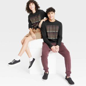 Latino Heritage Month Adult Gender Inclusive Mas Que Una Voz Long Sleeve T-Shirt